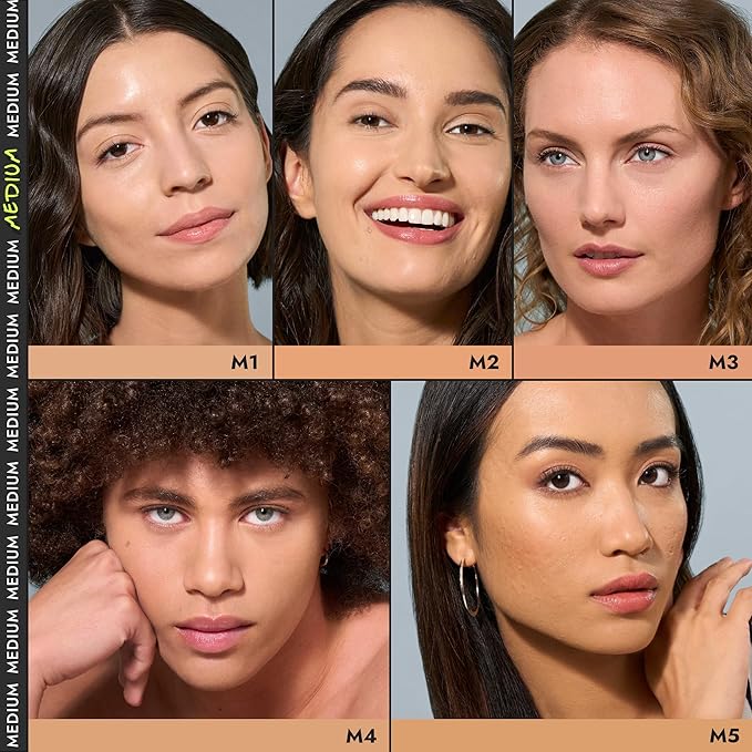 COVER FX Power Play Foundation - Shade M5 - Buildable Full Coverage - Waterproof Sweat-Proof Transfer-Proof - Natural Matte Finish - All Skin Types