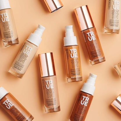 Catrice | True Skin Foundation 43 & The Hydrator Plump & Fresh Primer Bundle | Full Coverage Makeup | Vegan & Cruelty Free