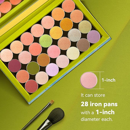 Magnetic Makeup Palette DIY Empty Eyeshadow Lipstick Palette with Mirror 3D Finish Surface Paper Makeup Organizer (Desert Star)