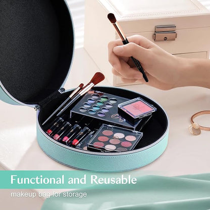 Color Nymph Starter Makeup Kits for Teens Girls With Reusable Case, Beginner Makeup Sets for Preteen, Birthday Valentines Day Makeup Gift Including 38-Colors Eyeshadows Lipglosses Brushes(Green)