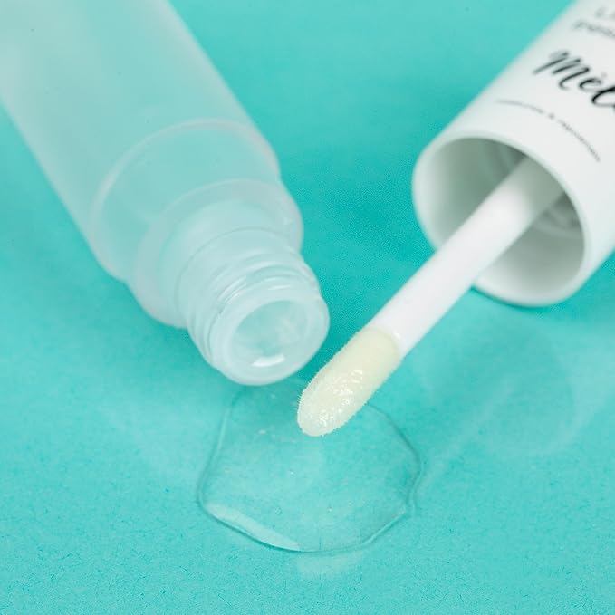 MÈLI Organic Lip Oil with Hyaluronic Acid | Clear Non-Sticky, Natural Lip Gloss, Moisturizing, Revitalizing and Rejuvenating (Fresh Mint)