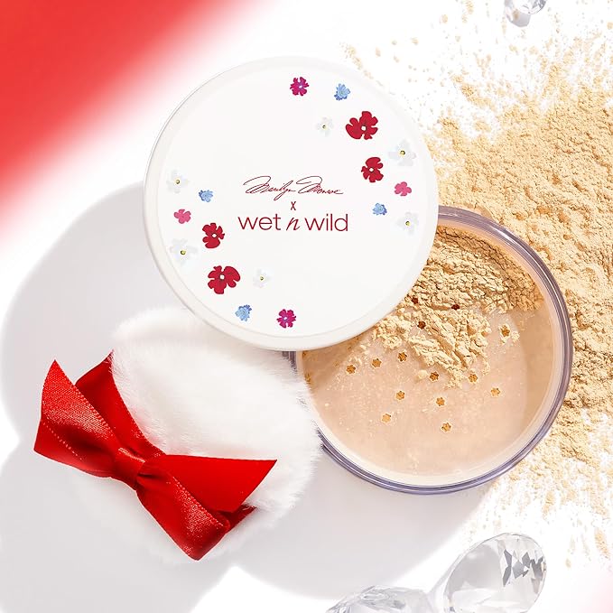 wet n wild Marilyn Monroe Collection Loose Setting Powder, Luminous Finish with Light-Diffusing Pearls – Translucent