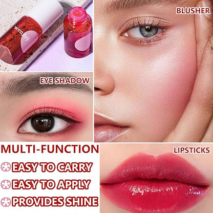 Lip Tint Stain Set,Mini Velvet Lip Tint Watery Lip Stain Long Lasting Waterproof Moisturizing Lip & Cheek Tint,Hydrating,Natural Glossy Liquid Lipstick Lip Gloss Kits for Women(Set 02)