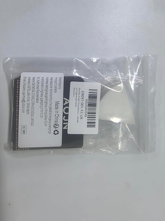 Powder Foundation,Long Wear Full Coverage Foundation with Sponge,Flawess Demi-Matte Finish,Brighten Correcting Color