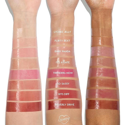ColourPop So Juicy Plumping Glossy Lip Oil - Hydrating & Plumping Lip Oil with a Sheer Wash of Non-Sticky Color - Infused with Peptides, Ceramides & Ginger - So Sassy (0.29)