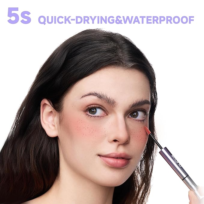 Unicos Freckle Stamp, 2-IN-1 Freckle Pen with Blush, Faux Freckle Stamp, Natural Makeup, 5 Sec Quick-drying, Waterproof, Long-Lasting, Easy to Use, Gifts for Her, Sweetie Pie