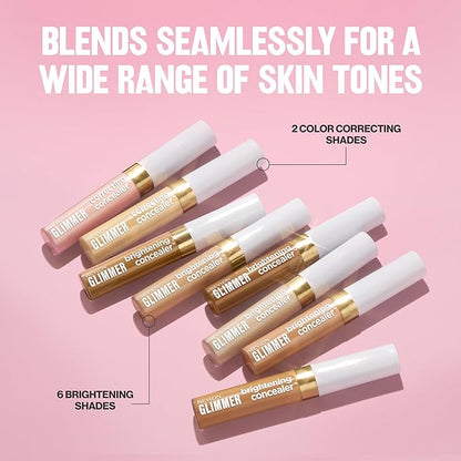Revlon Glimmer Correcting Concealer, Liquid Under Eye Makeup, Made with Caffeine, Vitamin C, & Stevioside, 115, 0.3 fl oz