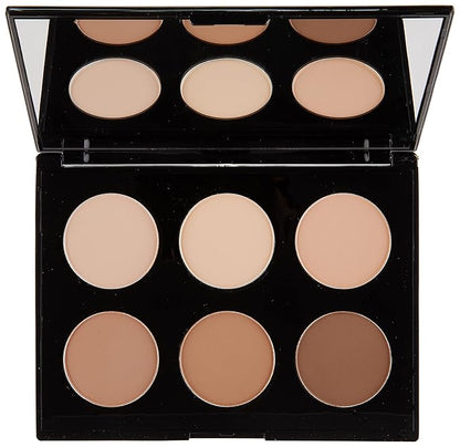 Contour & Highlight Palette, Sculpt, Define, Palette Powder Contour Kit with Mirror - 6 Highly Pigmented Matte Colors For Contouring And Highlighting