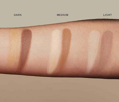 Jecca Blac Sculpt and Soften Contour Palette, Creamy Formula with Natural Finish, Medium Coverage, Gender Neutral and LGBTIQA+ Inclusive Make Up, Dark, 0.42 oz