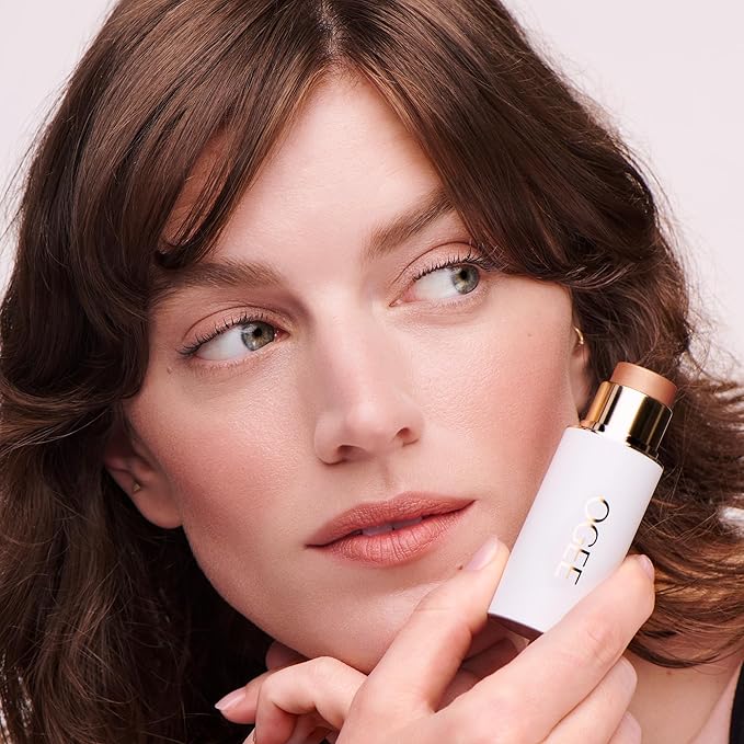 Ogee Cheers to Glow Limited-Edition Set - Sculpted Face Stick in Copper, Tinted Sculpted Lip Oil in Rosalia, and Beyond Clean Volumizing Mascara