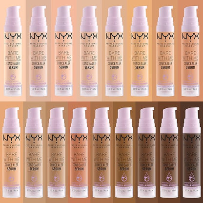 NYX PROFESSIONAL MAKEUP Bare With Me Concealer Serum, Concealer Makeup For Up To 24Hr Hydration - Deep Golden