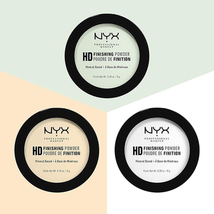 NYX PROFESSIONAL MAKEUP HD Finishing Powder, Pressed Setting Powder - Mint Green