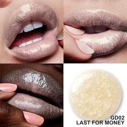 FOCALLURE High Shine Glitter Lip Gloss,Hydrates and Soothes Lips for a Gorgeous,Delivers a Non-sticky Glossy finish,Long-lasting Shine & Fuller-looking Lip Makeup,GD02 LUSTFORMONEY