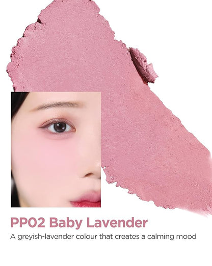 THESAEM Jelly Blusher PP02 Baby Lavender - Velvety Finish Soft Jelly Powder Cheek - Easy Blending Formula- Lightweight, Smooth, Natural Buildable Blusher
