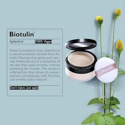 Biotulin - Hydrolon 0.7oz - Anti-wrinkle moisturizing powder with Spilanthol and Hyaluronic Acid - Smooth skin and radiant complexion