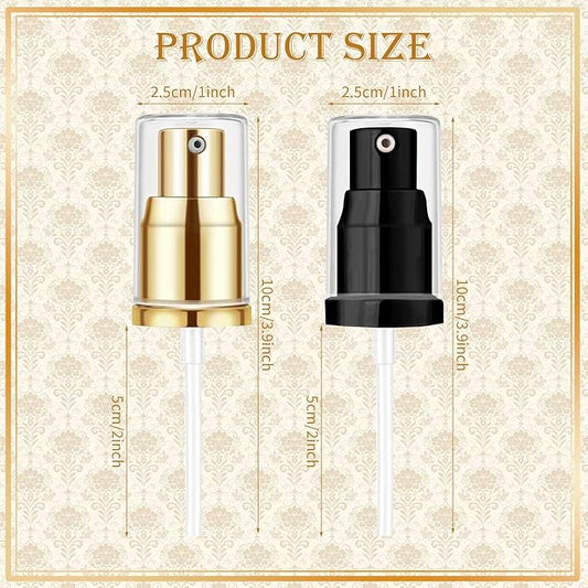 2Pack Foundation Pump Compatible with Maybelline Fit Me Liquid Foundation Makeup (Gold+Black)