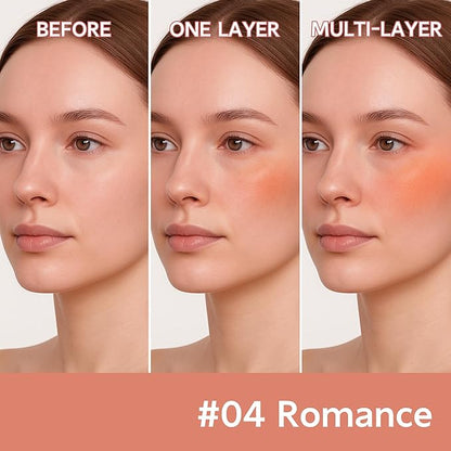 FV Liquid Blush, Long Lasting Buildable Cream Cheek Tint with High-Pigment Color, Weightless Blendable Formula for Natural Dewy Finish (Romance)