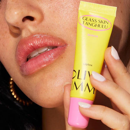 Guava Glass Skin Tanghulu Liptox - Korean Plumping Lip Balm with Peppermint, Shea Butter & Macadamia Seed Oil to Shine and Restore Dry Lips - Non-Sticky Korean Lip Plumper - 10 ml