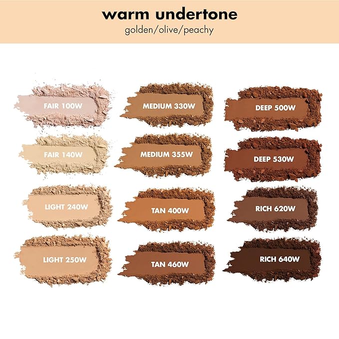 e.l.f. Camo Powder Foundation, Lightweight, Primer-Infused Buildable & Long-Lasting Medium-to-Full Coverage Foundation, Rich 620 W