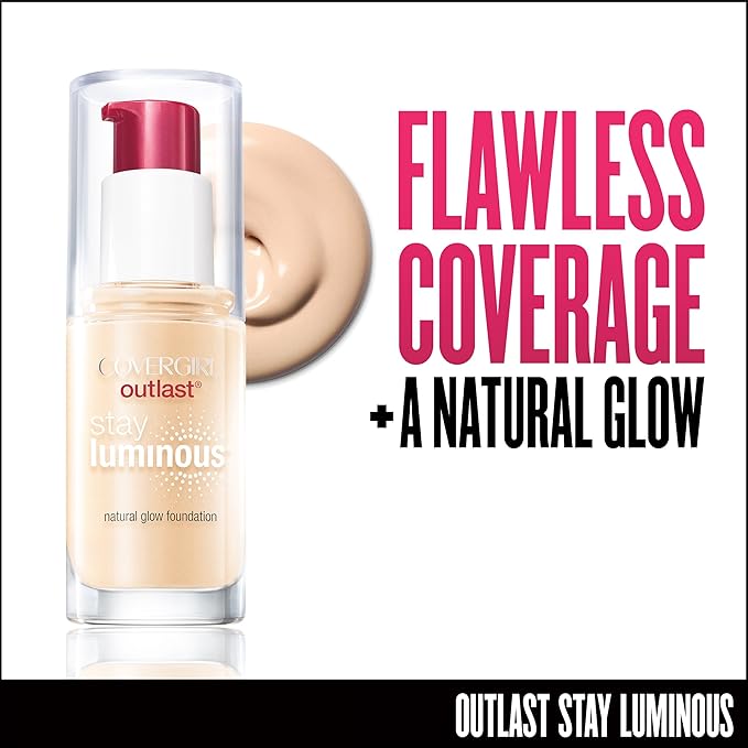 COVERGIRL Outlast Stay Luminous Foundation Classic Ivory 810, 1 oz (packaging may vary)
