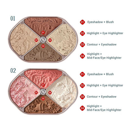 FLORASIS Constellation Floral Engraving Contour Makeup Palette (02 Eastern Beast) Oriental