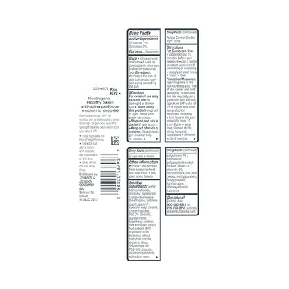 Neutrogena Healthy Skin Anti-Aging Perfector Tinted Facial Moisturizer and Retinol Treatment with Broad Spectrum SPF 20 Sunscreen with Titanium Dioxide, 60 Medium to Deep, 1 fl. oz