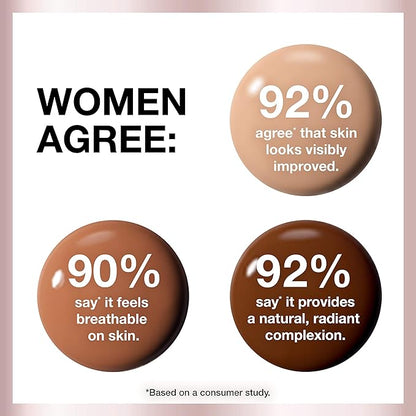 Maybelline Dream Radiant Liquid Medium Coverage Hydrating Makeup, Lightweight Liquid Foundation, Vanilla, 1 Fl; Oz