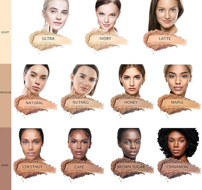 Bellaterra Cosmetics Mineral Powder Foundation | Long-Lasting All-Day Wear | Buildable Sheer to Full Coverage – Matte | Sensitive Skin Approved | Natural SPF 15 (Ultra) 9 grams