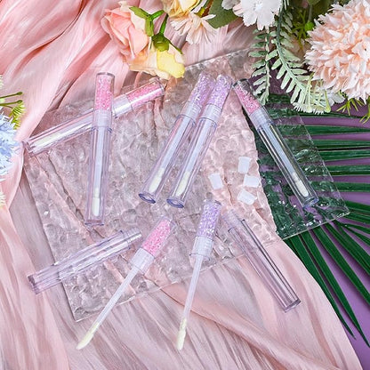 Empty Lip Gloss Tubes,10PCS Lip Gloss Tubes 3ml Diamond Lip Gloss Tubes Empty Lip Gloss Making Supplies for DIY Beginner Makeup & Travel, Lip Gloss Containers Empty Lip Gloss Bottles