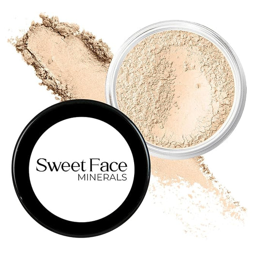 (Fair Shade 1) (5gm Jar) FOUNDATION Mineral Makeup with SPF 18+, Full Coverage Matte Loose Powder, Bare Face Cosmetics