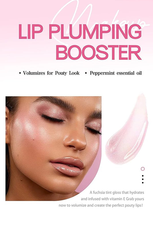 Lip Gloss Plumper Glossy Lip Lipstick, Lifter Gloss, Hydrating, Volumizes, High-Shine, Lip Plumping Lip Glass Mirror Lip Glaze Lip Makeup, Plump And Pout Lip Plumper for Women Girls