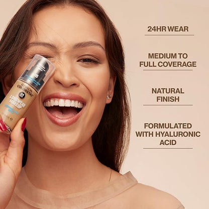 Revlon Liquid Foundation, ColorStay Face Makeup for Normal & Dry Skin, SPF 20, Longwear Medium-Full Coverage with Natural Finish, 600 Cinnamon, 1 Fl Oz