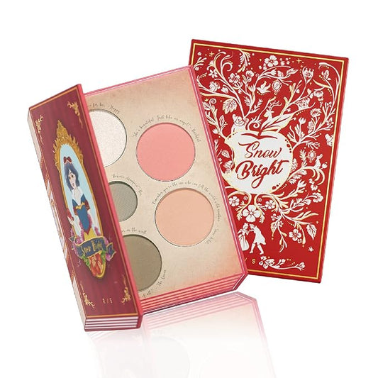 Snow Kissed Beauty Duo: READY TO SHINE CRUSH ON YOU Lipstick 301 & Snow Bright Contour Highlight Blush Makeup Palette