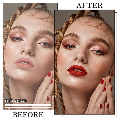 12 Colors Matte Lip Liner Set,Velvet Long Lasting Professional Nude Lip Liner Pencil,Waterproof Non-marking Lip Liner Stain Lipliner Set
