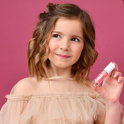 MISS NELLA Pink Secret Lip Gloss, Pink hydrating children Lip Gloss, watermelon scent, gentle on the skin. gives a sheer kiss of colour, with extra shine.