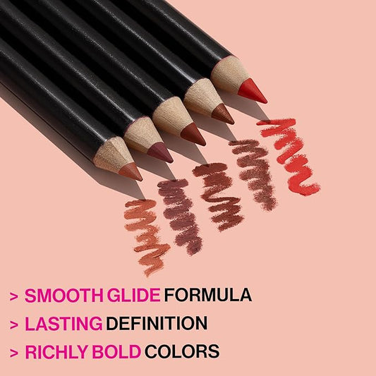wet n wild Lip Liner Pencil Color Icon Lip Color Makeup, Dark Brown Chestnut (Pack of 2)