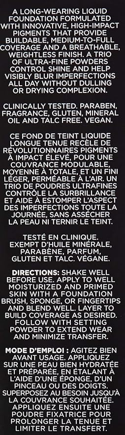 Cover FX Power Play Foundation: Full Coverage, Waterproof, Sweat-proof and Transfer-Proof Liquid Foundation For All Skin Types G100, 1.18 fl. oz. (Pack of 2)