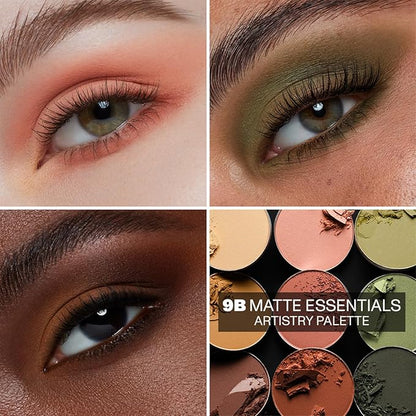 Morphe 9B Matte Essentials Artistry Palette - Warm Toned Makeup Palette - Highly Pigmented Matte Eye Makeup with a Blendable & Buildable Formula (0.35 oz)