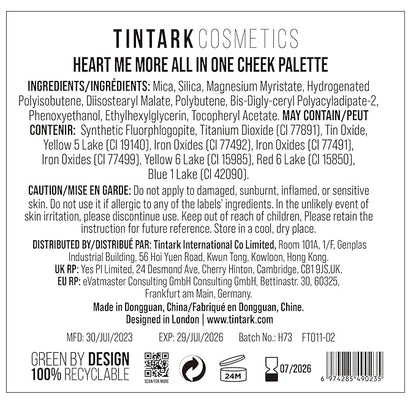 Matte and Highlighter Blush Palette, Cheek Blush Makeup, Bright Pink Blush Powder, Rose Magenta Peach Red, Talc Free