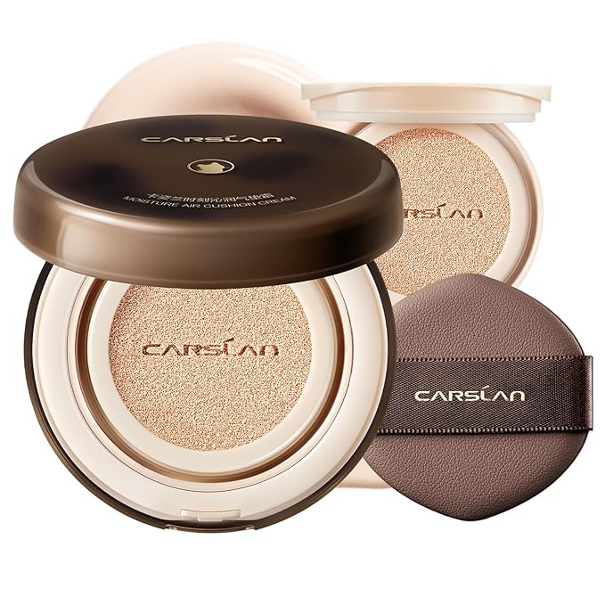 Lasting Air Cushion Cream Face Foundation Makeup, Lightweight, Medium to Full Coverage, Semi-Matte, Long-Lasting Oil Control Finish Foundation, P01 Fair Pink For Oil Skin (Refill Included)