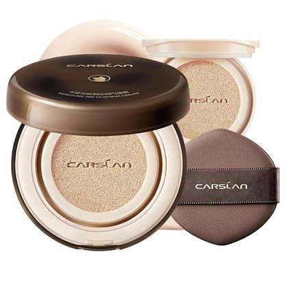 Lasting Air Cushion Cream Face Foundation Makeup, Lightweight, Medium to Full Coverage, Semi-Matte, Long-Lasting Oil Control Finish Foundation, P01 Fair Pink For Oil Skin (Refill Included)