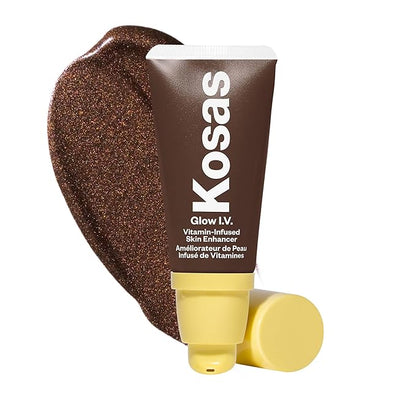 Kosas Glow I.V. Vitamin-Infused Skin Enhancer Face Makeup - Tinted Beauty Highlighter for a Healthy Glow - Reflect