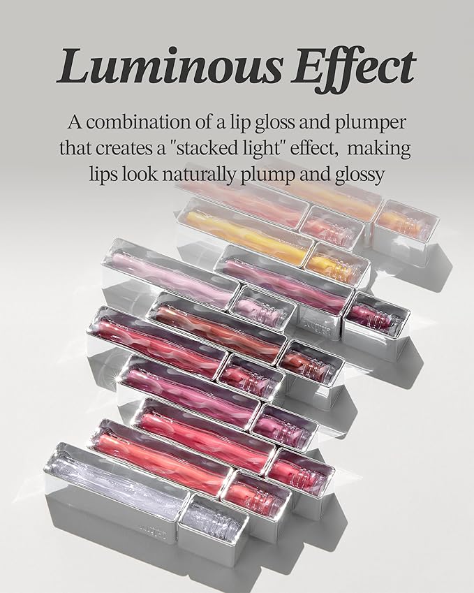 Glint Tint Glosser (Lisianthus, 0.09oz) - Hydartions, Moisturizing Plumping Lip Gloss with Radiant Shine, Long Lasting, Korean Skin Care.