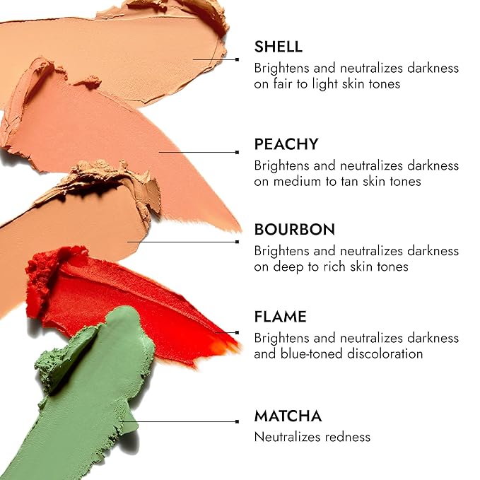 COVER FX Correct Stick Color Correcting Duo, Matcha + Peachy - Redness Correcting Green Concealer - Brightening Darkness Neutralizer