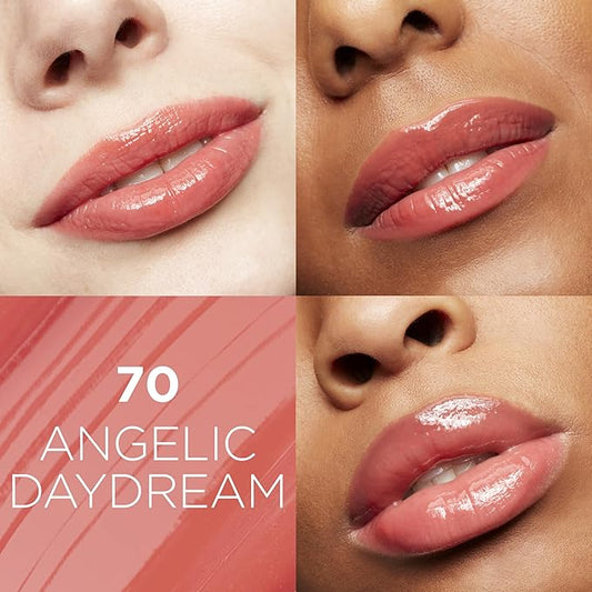 L'Oreal Paris Glow Paradise Hydrating Tinted Lip Balm-in-Gloss with Pomegranate Extract & Hyaluronic Acid, Ultra-Gentle, Non-Sticky Formula, Angelic Daydream, 0.23 fl oz