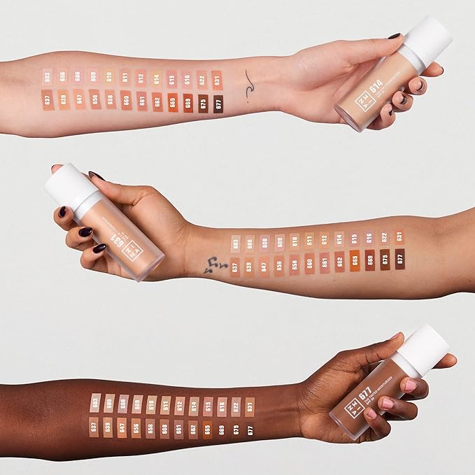 3INA The 3-In-1 Foundation 612 - Vegan Formula - Combination Of Primer, Concealer And Foundation - Medium Coverage - Natural Finish - Perfect For Covering Lines And Blemishes - Long Lasting - 1.01 Oz