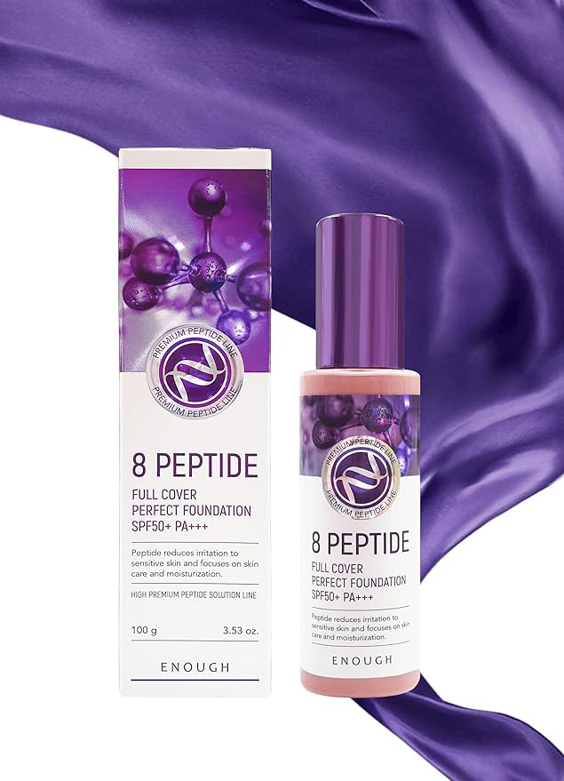 Enough 8 Peptide, Full Cover Perfect Foundation, SPF 50+ PA+++, #23, 3.53 oz (100 g)