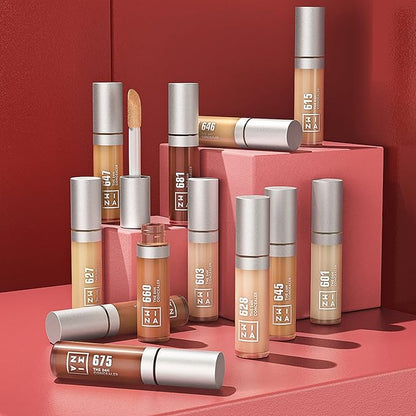 3INA The 24H Concealer 675 - Brightening, Color Correcting Concealer for a Natural, Poreless Finish - Lightweight, Buildable, Creamy Formula - Thick Applicator for a Smooth, Easy Blend - 0.15 oz