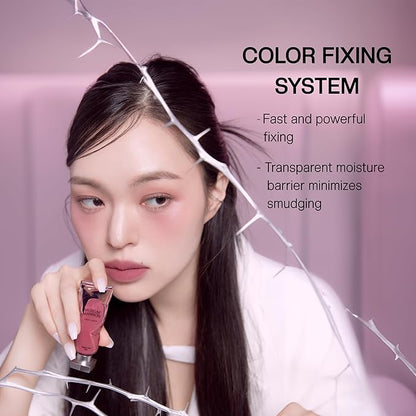 Objet Lip Stain (Unique Paint Tube Design) – Velvet Matte Tint, Long-Lasting Waterproof Lipstick, Hydrating Korean Makeup, Red & Rose Gloss, K-Beauty Tinted Lipstain (15 PRIDE)