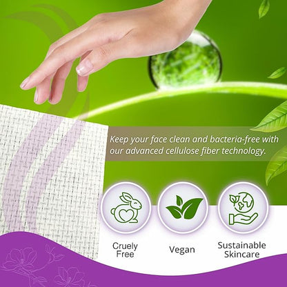 Towels XL, 100% Biobased Face Towel, Disposable Face Towelette, Makeup Remover Dry Wipes, Ultra Soft, 50 Ct, 1 Pack